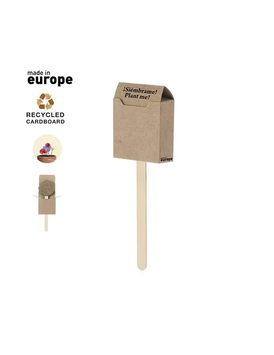 Sucette publicitaire à graines écologique Ebeldy Matières : Synthétique Couleurs : bleu Contenance : 600 ml personnalisable avec