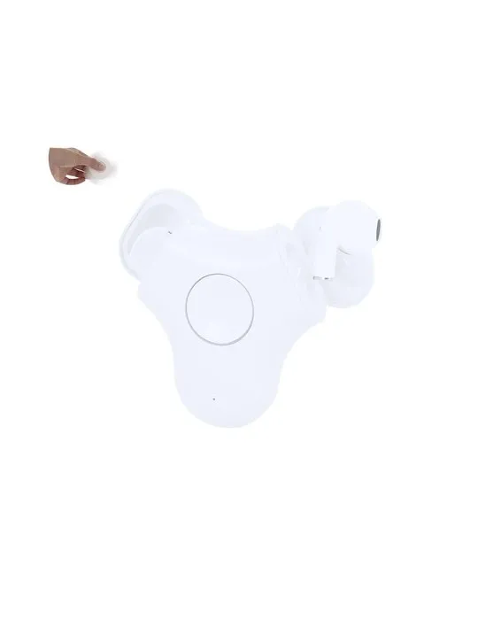 Écouteurs publicitaires écologiques Levin Couleurs : rouge personnalisable avec votre logo