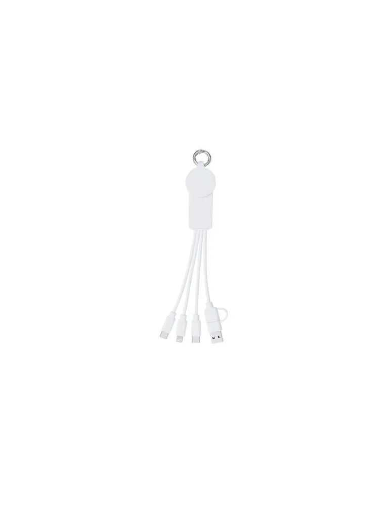 Câble de charge personnalisé écologique Krizia Couleurs : noir