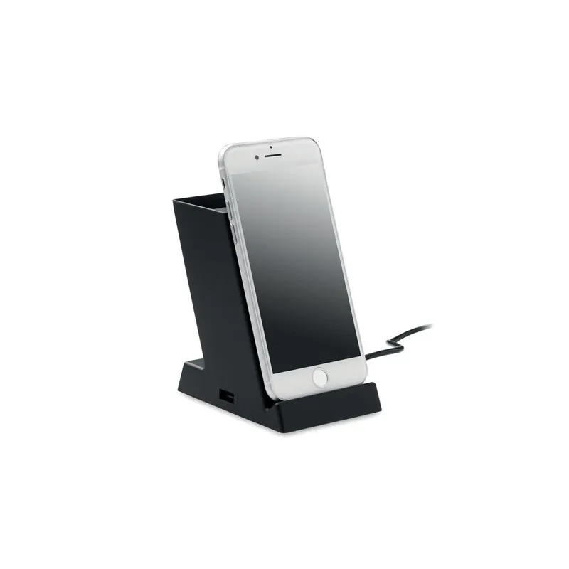 Chargeur sans fil écologique 15W en ABS - BLOCK Taille textile : 3XL Couleurs : blanc goodies publicitaire événementiel