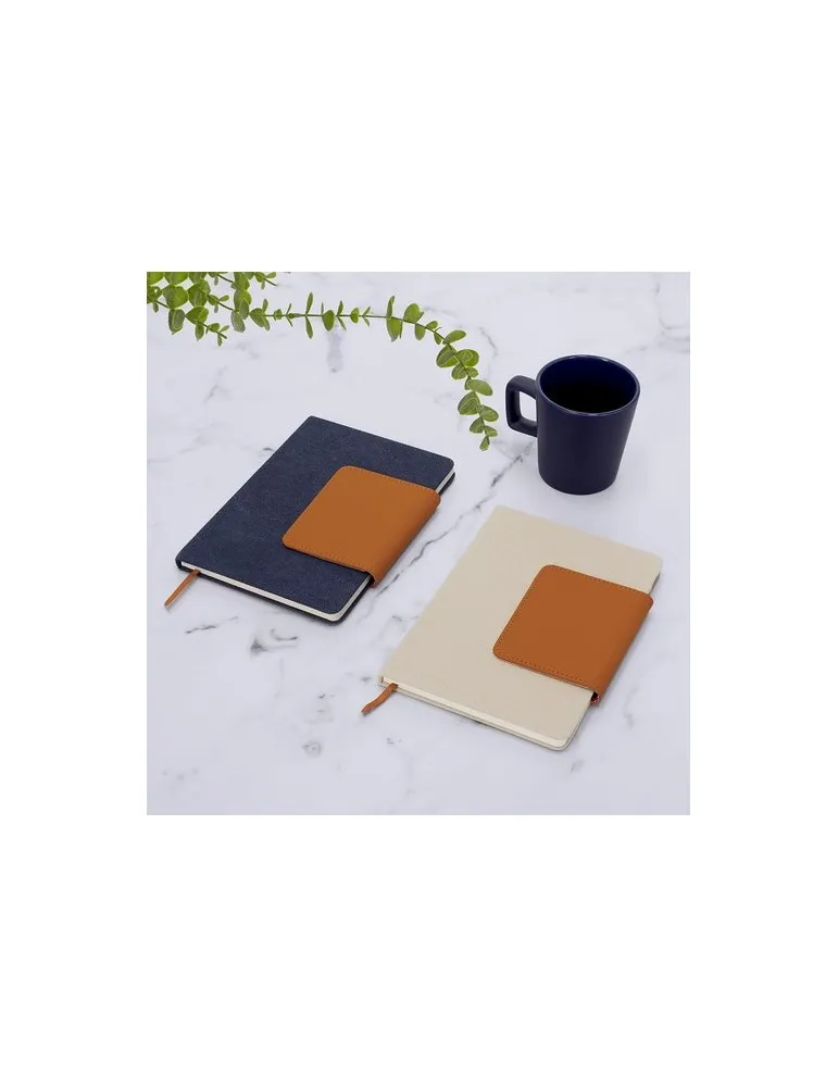 Bloc Notes Publicitaire Écologique Rosiuk Matières : PET recyclé Couleurs : gris personnalisable avec votre logo