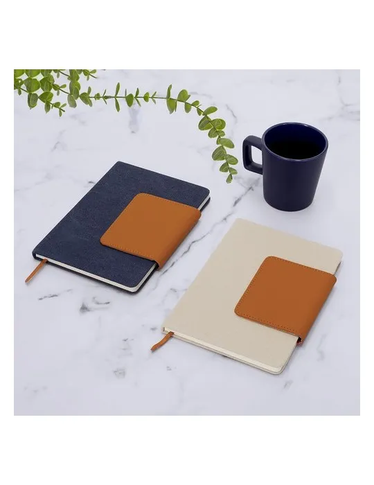 Bloc Notes Publicitaire Écologique Rosiuk Matières : PET recyclé Couleurs : gris personnalisable avec votre logo