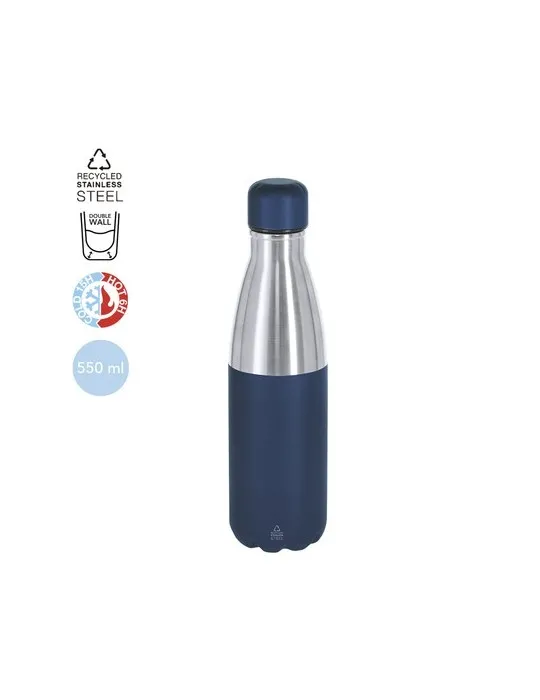 Bidon Thermique Écologique de 1,5 L - Fanox Matières : polyester Couleurs : noir marquage laser ultra précis