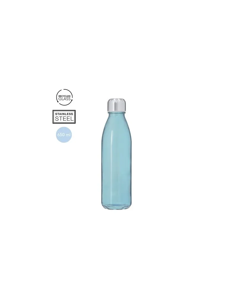 Bidon écologique personnalisé Kamby Matières : métal Couleurs : bleu marquage laser ultra précis