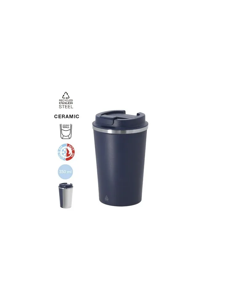 Verre publicitaire thermique Thira Matières : ABS Couleurs : bleu marquage laser ultra précis