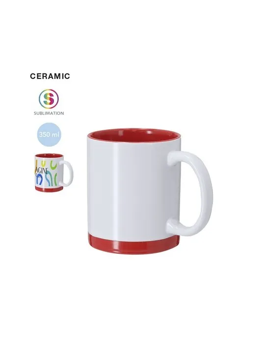 Tasse de Sublimation Personnalisée Rayar Couleurs : bordeaux Matières : papier (FSC) objet promotionnel éco-responsable