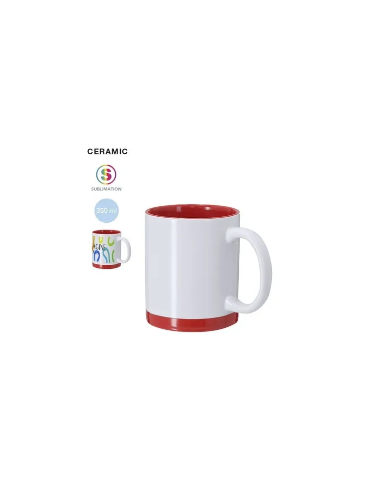 Tasse de Sublimation Personnalisée Rayar Couleurs : orange Matières : papier (FSC) livraison express 24h 48h