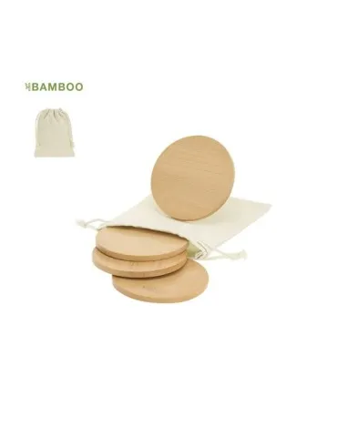 Set de Sous-Verres Publicitaires Écologiques Elmor Couleurs : noir Matières : papier (FSC) 2