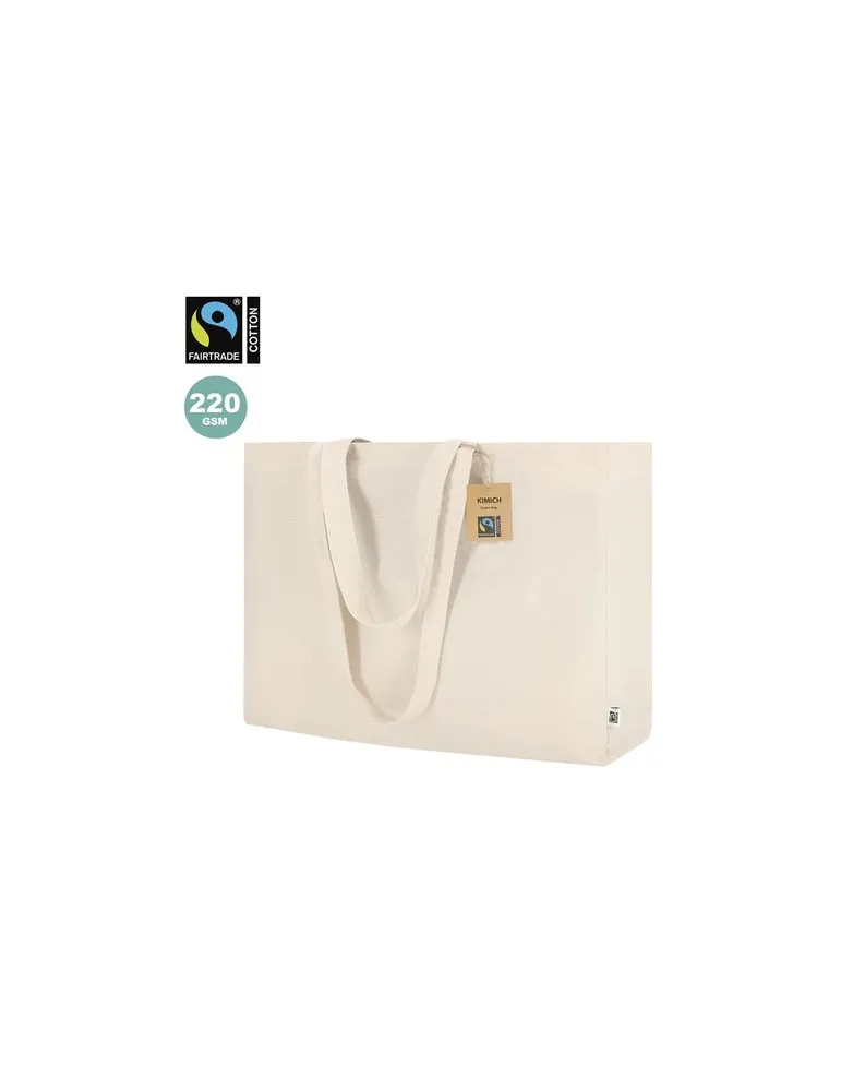 Sac Fairtrade publicitaire Kimich Matières : carton Couleurs : bleu personnalisable avec votre logo