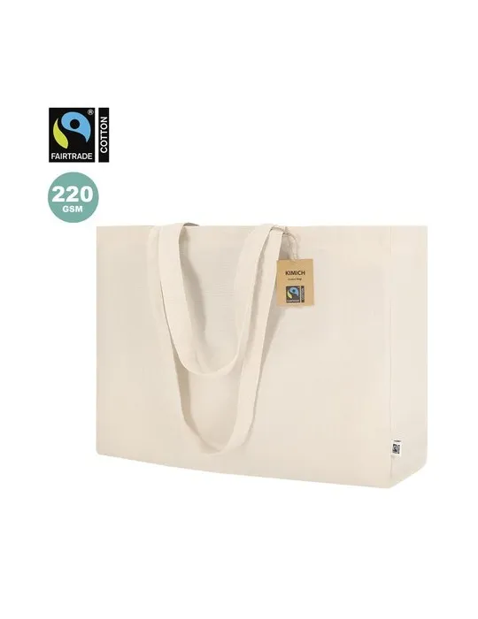 Sac Fairtrade publicitaire Kimich Matières : carton Couleurs : bleu personnalisable avec votre logo