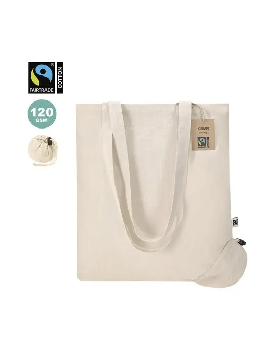 Sac Pliable Écologique Personnalisé Fairtrade Kieran Matières : carton Couleurs : noir personnalisable avec votre logo