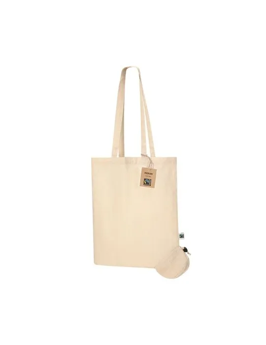 Sac Pliable Écologique Personnalisé Fairtrade Kieran Matières : carton Couleurs : noir cadeau entreprise pas cher