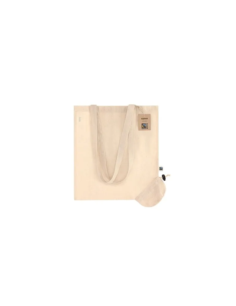 Sac Pliable Écologique Personnalisé Fairtrade Kieran Matières : carton Couleurs : noir goodies publicitaire événementiel