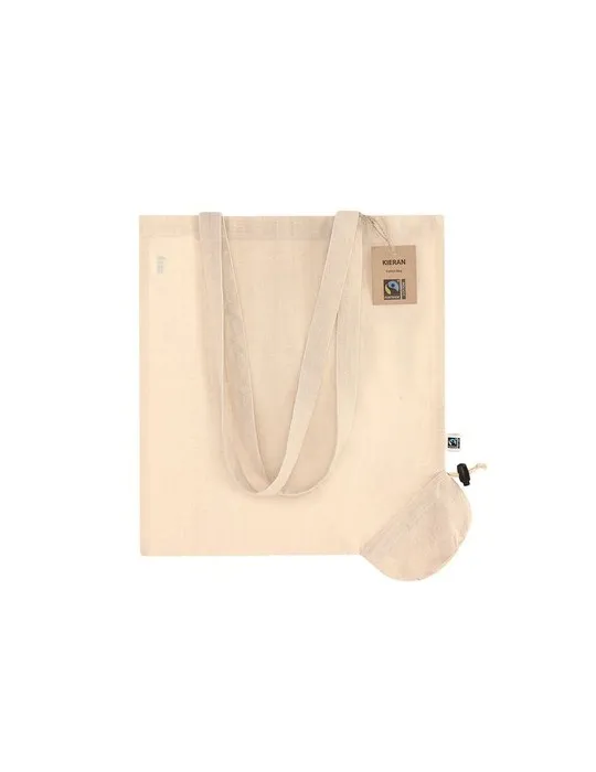 Sac Pliable Écologique Personnalisé Fairtrade Kieran Matières : carton Couleurs : noir goodies publicitaire événementiel