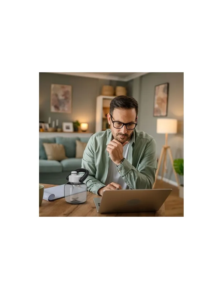 Bidon publicitaire écologique Heiza Matières : carton Couleurs : noir goodies entreprise design