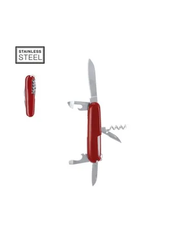 Canif publicitaire multi-usages Mansni Matières : carton Couleurs : bleu 2