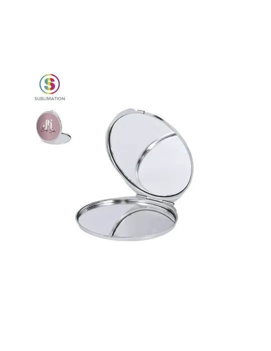 Miroir publicitaire de sublimation Ariela Couleurs : vert foncé Matières : papier (FSC) personnalisable avec votre logo