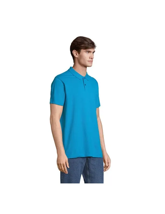 Polo unisexe personnalisé écologique PULSE impression haute définition