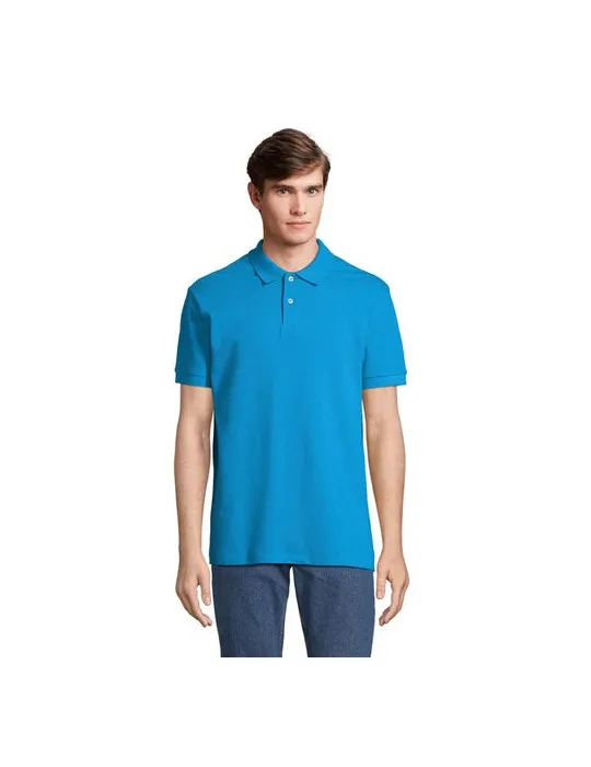 Polo homme personnalisé écologique Pacific Couleurs : bois personnalisation sur mesure