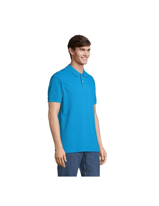 Polo homme personnalisé écologique Pacific Couleurs : noir cadeau client original