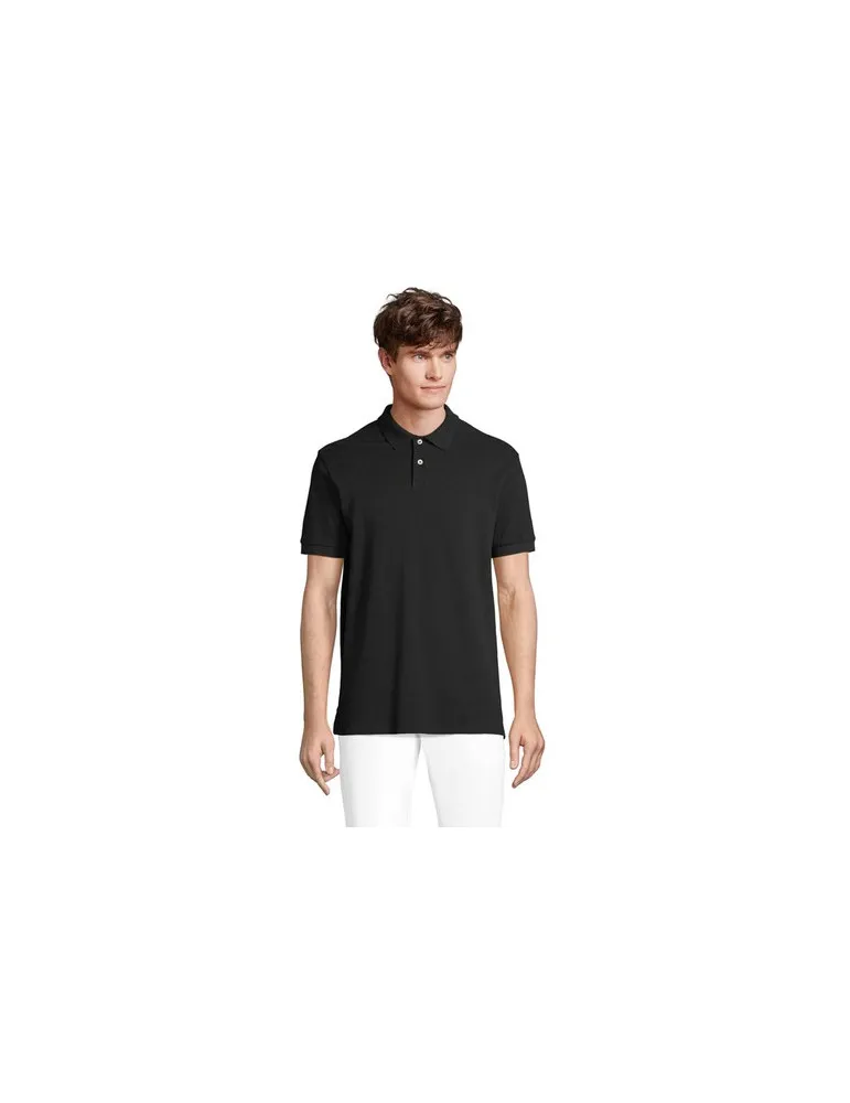 Polo homme personnalisé écologique Pacific Couleurs : bois impression haute définition