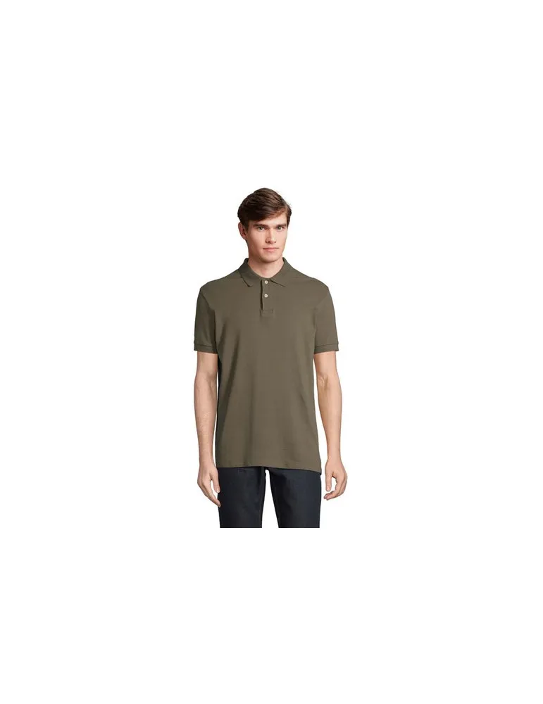 Polo homme personnalisé écologique Pacific Matières : coton biologique Couleurs : vert foncé livraison express 24h 48h