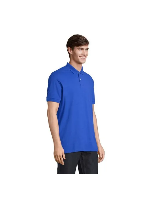 Polo homme personnalisé écologique Pacific Taille textile : M Couleurs : fuchsia objet promotionnel éco-responsable