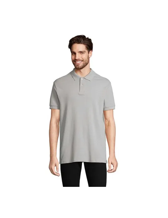 Polo homme personnalisé écologique Pacific Taille textile : L Couleurs : vert citron objet promotionnel éco-responsable