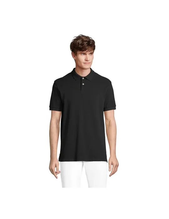 Polo homme personnalisé écologique Pacific Taille textile : L Couleurs : gris cadeau affaires élégant