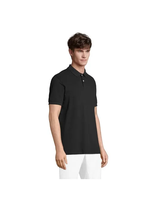 Polo homme personnalisé écologique Pacific Taille textile : L Couleurs : gris cadeau affaires élégant