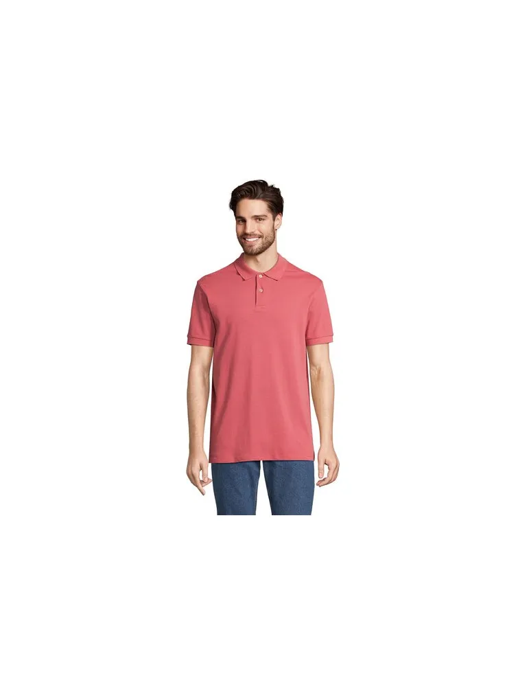 Polo homme personnalisé écologique Pacific Matières : carton Couleurs : bleu goodies publicitaire événementiel