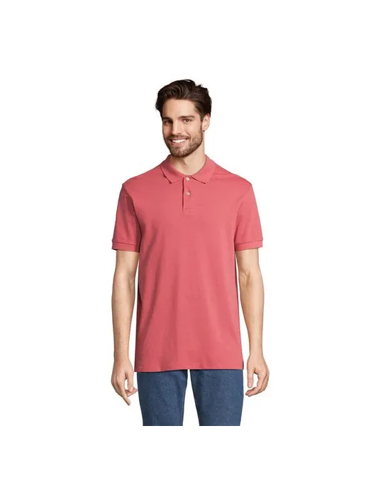 Polo homme personnalisé écologique Pacific Matières : carton Couleurs : bleu goodies publicitaire événementiel