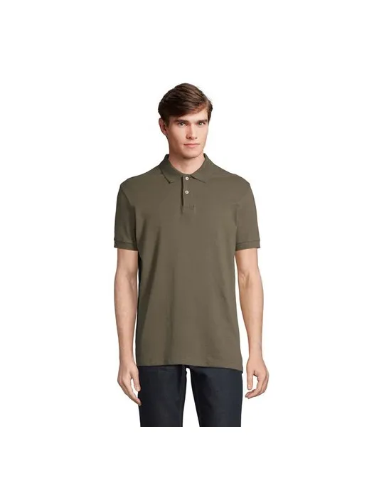 Polo homme personnalisé écologique Pacific Matières : papier Couleurs : marron personnalisable avec votre logo