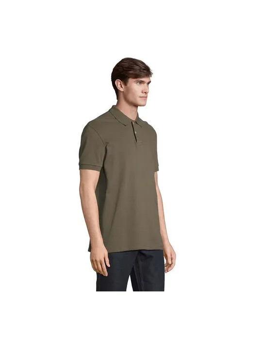 Polo homme personnalisé écologique Pacific Couleurs : noir Matières : fibre de bois impression haute définition