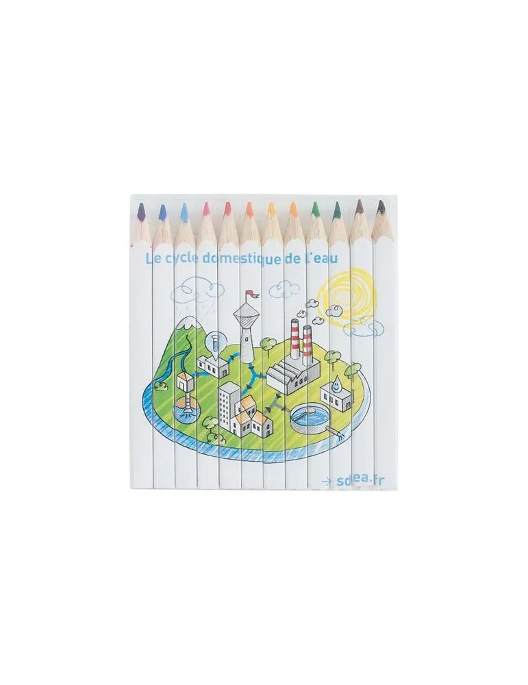 SET QUADRI 12 COUL 8,7 cm personnalisation rapide en France