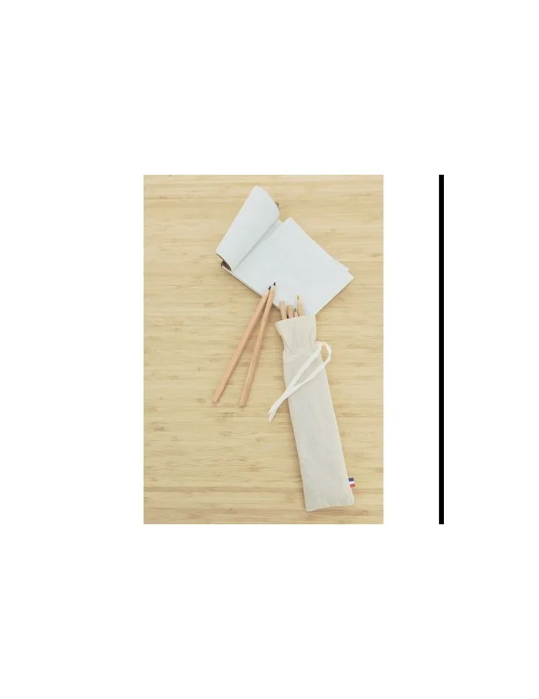 POCHETTE COTON 12 CRAYONS goodies publicitaire événementiel