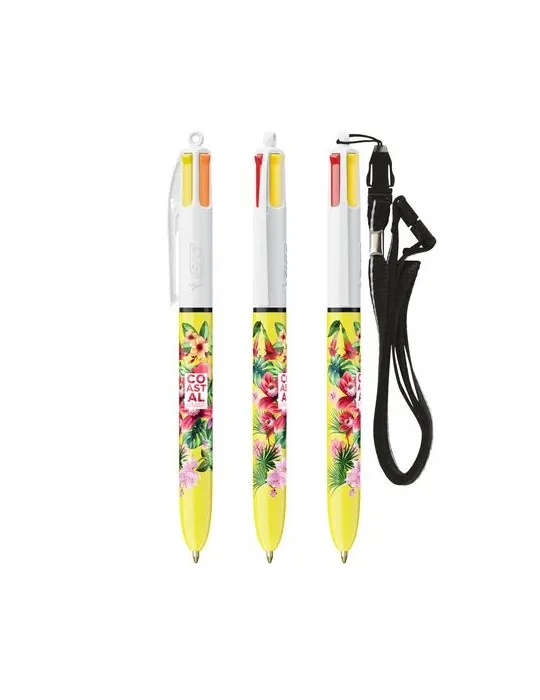 BIC® 4 Couleurs Sun ballpen + Lanyard