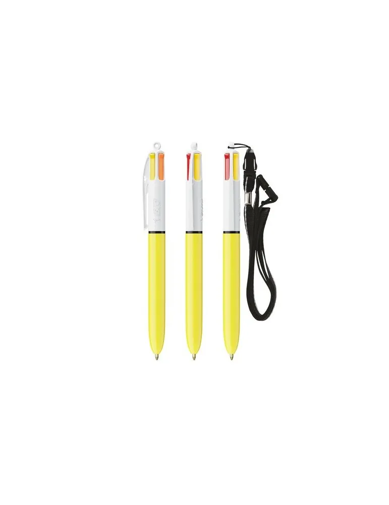 BIC® 4 Couleurs Sun ballpen + Lanyard