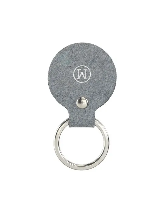 Recycled Denim Textile Keyring Round porte-clés goodies publicitaire événementiel