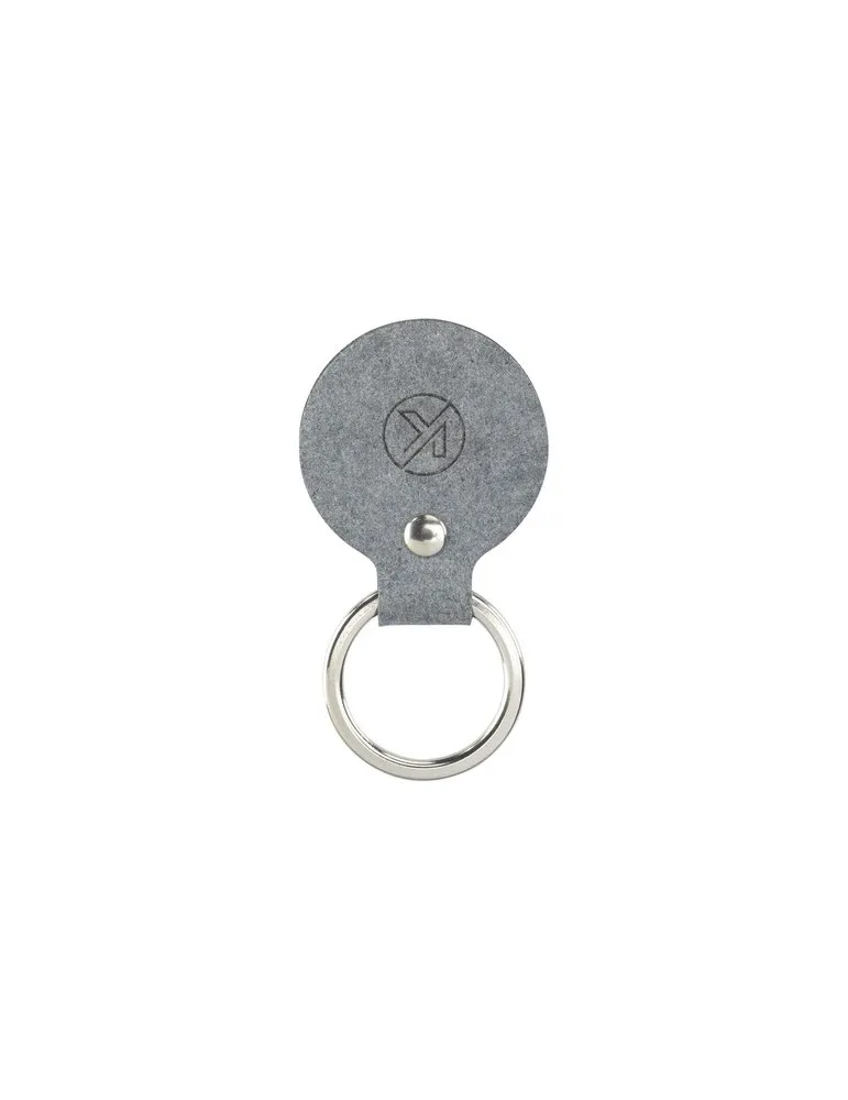 Recycled Denim Textile Keyring Round porte-clés marquage laser ultra précis