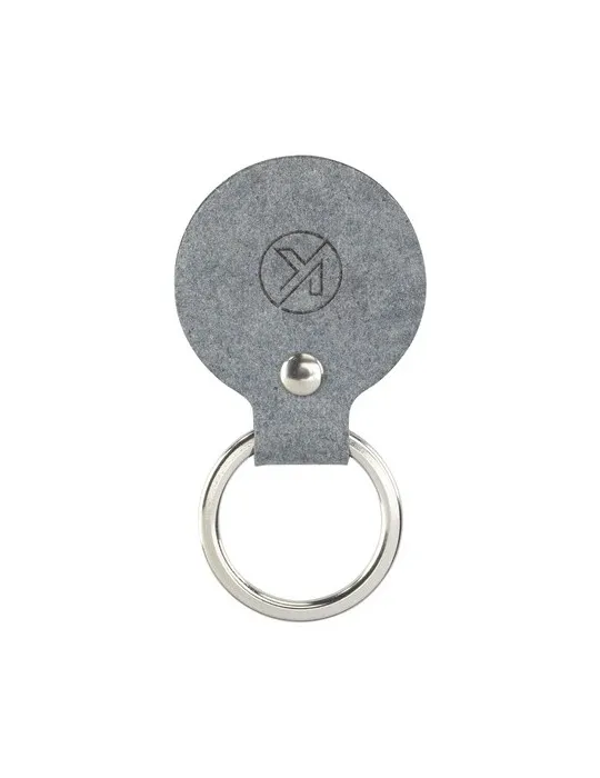 Recycled Denim Textile Keyring Round porte-clés marquage laser ultra précis