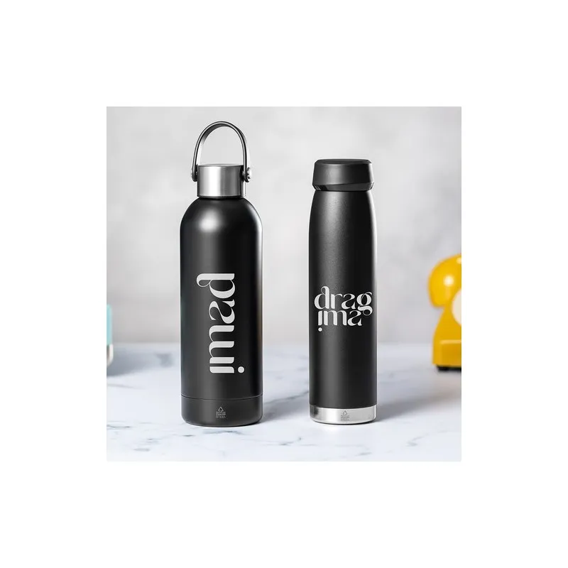 Bidon Écologique Isotherme Thermique Breidy Matières : papier recyclé Couleurs : blanc cadeau client original