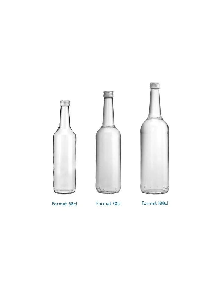 Bouteille en verre universelle