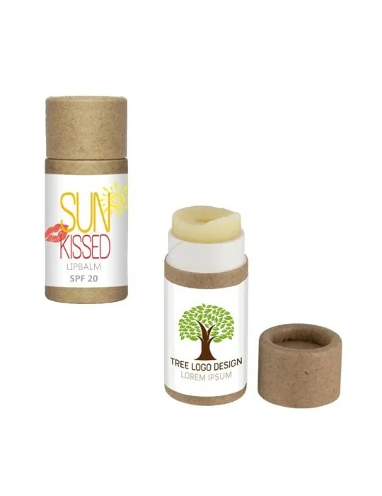 Mini stick à lèvres en carton cadeau entreprise pas cher