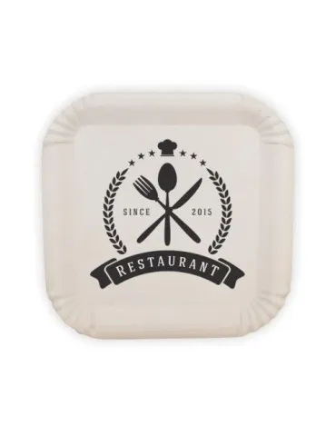 Assiette en carton carrée 2