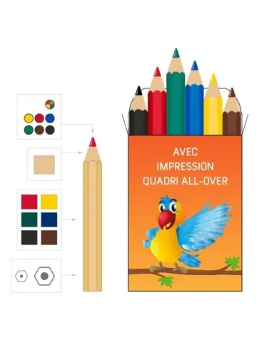 Set de 6 crayons de couleur EU 2