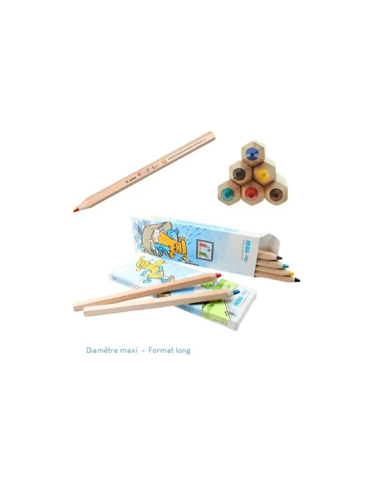 Set de 6 crayons de couleur EU goodies publicitaire événementiel