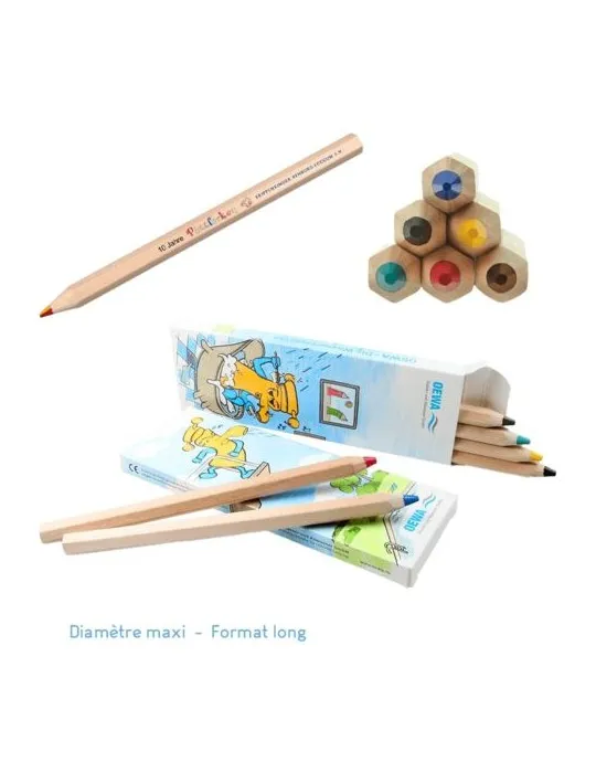 Set de 6 crayons de couleur EU goodies publicitaire événementiel