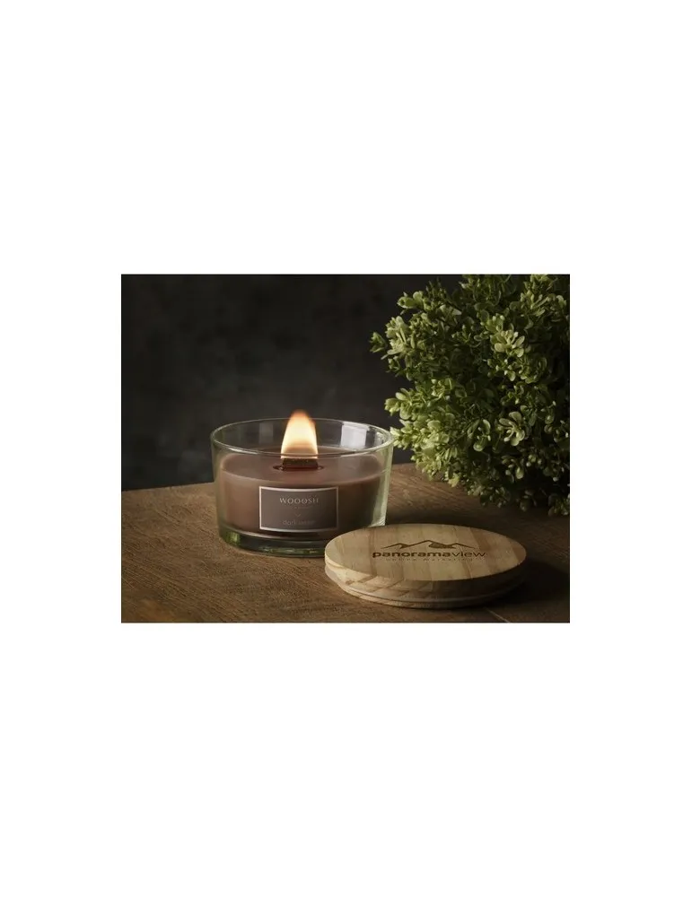 Wooosh Flame Scented Candle Dark Amber impression haute définition