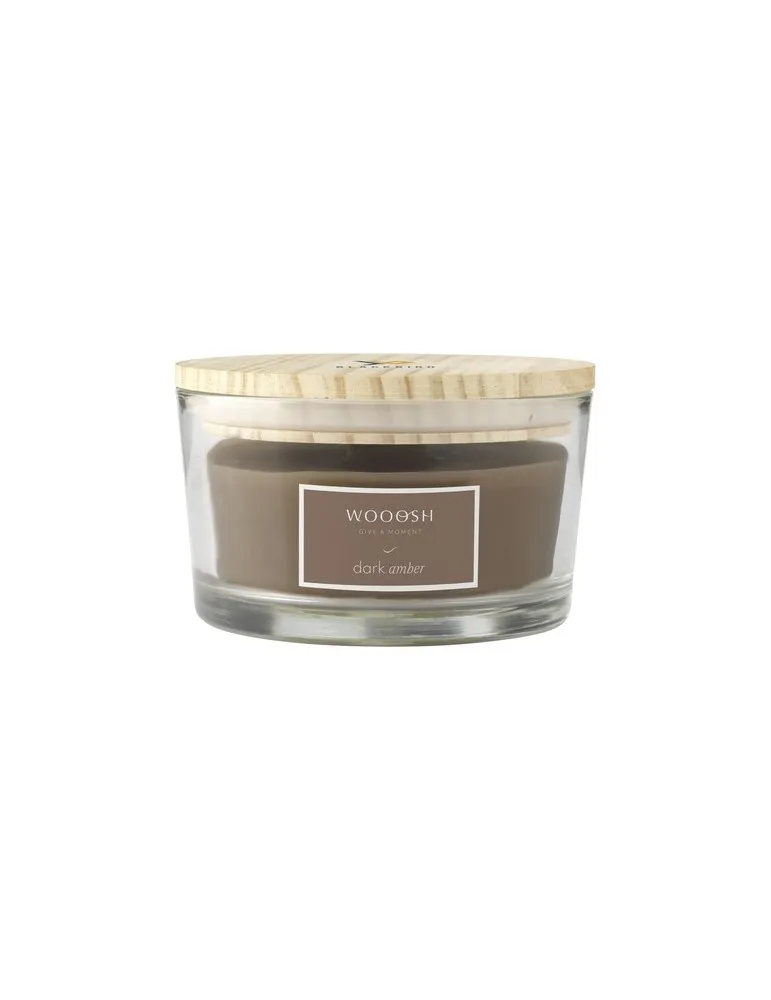 Wooosh Flame Scented Candle Dark Amber objet promotionnel éco-responsable